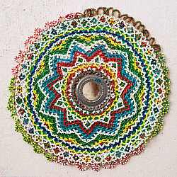 Prachin . प्राचीन ❦ Handmade Antique Bead Work  ~ Wall Hanging Circle