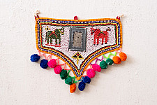 Prachin . प्राचीन ❦ Handmade Antique Bead Work  ~ Wall Hanging Horse Motif