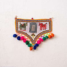 Prachin . प्राचीन ❦ Handmade Antique Bead Work  ~ Wall Hanging Horse Motif