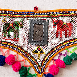 Prachin . प्राचीन ❦ Handmade Antique Bead Work  ~ Wall Hanging Horse Motif