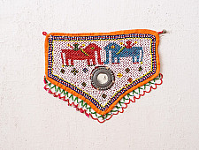 Prachin . प्राचीन ❦ Handmade Antique Bead Work  ~ Wall Hanging Elephant Motif