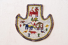 Prachin . प्राचीन ❦ Handmade Old & Antique Bead Work  ~ Wall Hanging Fan (Vinjano)