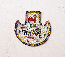 Prachin . प्राचीन ❦ Handmade Old & Antique Bead Work  ~ Wall Hanging Fan (Vinjano)