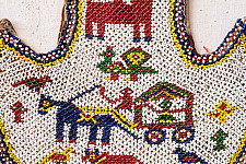 Prachin . प्राचीन ❦ Handmade Old & Antique Bead Work  ~ Wall Hanging Fan (Vinjano)