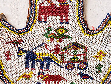 Prachin . प्राचीन ❦ Handmade Old & Antique Bead Work  ~ Wall Hanging Fan (Vinjano)