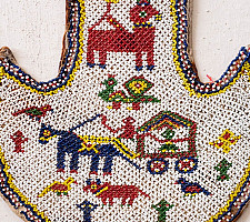 Prachin . प्राचीन ❦ Handmade Old & Antique Bead Work  ~ Wall Hanging Fan (Vinjano)