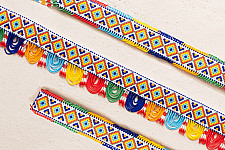 Shubh - Labh ⁂ Glass Bead  Temple Toran ( Set of Three )