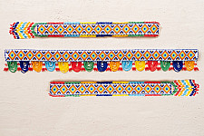 Shubh - Labh ⁂ Glass Bead  Temple Toran ( Set of Three )