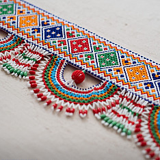 Shubh - Labh ⁂ Saurashtra Handcraft ~ Bead Toran ( 42")