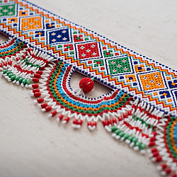 Shubh - Labh ⁂ Saurashtra Handcraft ~ Bead Toran ( 42")