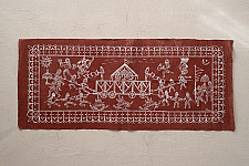 Muria Painting | Bhitti Chitra - Bastar Dussehra ( 16" x 37" )