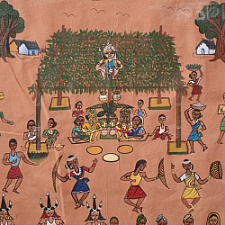 Muria Painting | Bhitti Chitra ( 22" x 8.5" ) - Madya Bihav