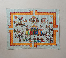 Muria Painting | Bhitti Chitra ( 31" x 24" ) - Goncha Parav