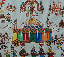 Muria Painting | Bhitti Chitra ( 31" x 24" ) - Goncha Parav