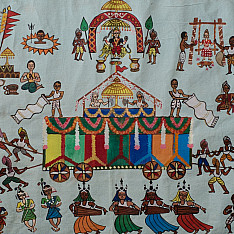 Muria Painting | Bhitti Chitra ( 31" x 24" ) - Goncha Parav