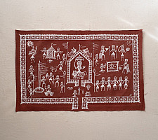 Muria Painting | Bhitti Chitra ( 36" x 22.5" ) - Devi Jatra