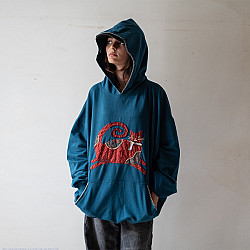 Handmade Applique Hoodie | Monty ( A Cat )