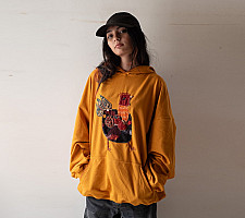 Handmade Applique Hoodie | Kokila ( A Hen )