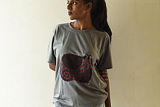 Handmade Applique Tshirt | Aalu ( A Cat )