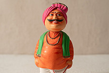 Madhuban . मधुबन ❁ Paper Mache Nodding Head Toy - Thatha 