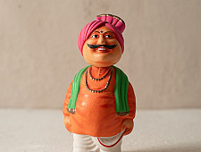 Madhuban . मधुबन ❁ Paper Mache Nodding Head Toy - Thatha 