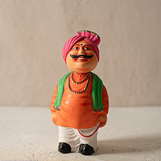 Madhuban . मधुबन ❁ Paper Mache Nodding Head Toy - Thatha 