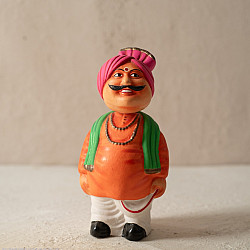 Madhuban . मधुबन ❁ Paper Mache Nodding Head Toy - Thatha 