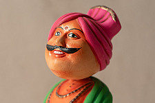 Madhuban . मधुबन ❁ Paper Mache Nodding Head Toy - Thatha 