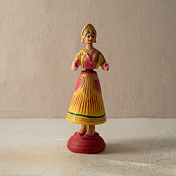 Madhuban . मधुबन ❁ Paper Mache Toy ~ Dancing Doll
