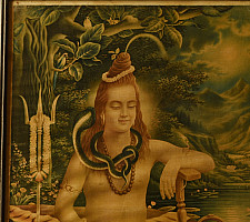 Memory Lines | Antique Print Shanker by Narottam Sharma ( With Frame)  