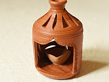Maati Ka Kaam ✧ Terracotta - Surahi Lampshade With Diya / Tea Light Holder