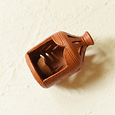 Maati Ka Kaam ✧ Terracotta - Surahi Lampshade With Diya / Tea Light Holder