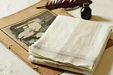 Damodar . दामोदर - Handwoven cotton Dhoti Khes set  | kosa border Damodar . दामोदर - Handwoven cotton Dhoti Khes set  | kosa border