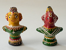 Jau Kandhei - Lacquer Doll (Set of Two) - B