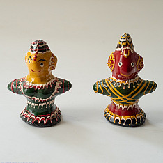 Jau Kandhei - Lacquer Doll (Set of Two) - C