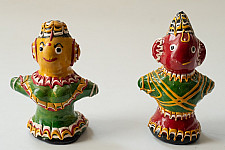 Jau Kandhei - Lacquer Doll (Set of Two) 4 - D