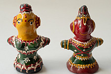 Jau Kandhei - Lacquer Doll (Set of Two) - F