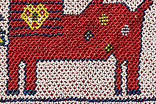 Prachin . प्राचीन  ❂ Old & Antique Wall Hanging - Toran Lion Motif