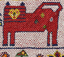 Prachin . प्राचीन  ❂ Old Wall Hanging - Toran Lion Motif