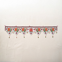 Prachin . प्राचीन  ❂ Old & Antique Wall Hanging - Ganesha & Hibiscus Flower Toran