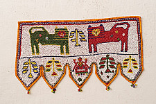 Prachin . प्राचीन  ❂ Old & Antique Wall Hanging - Lion Motif Door Toran