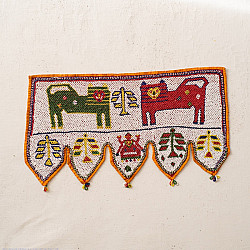 Prachin . प्राचीन  ❂ Old & Antique Wall Hanging - Lion Motif Door Toran