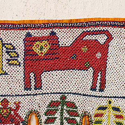 Prachin . प्राचीन  ❂ Old & Antique Wall Hanging - Lion Motif Door Toran