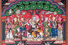 Chitra Katha . चित्र कथा | Pattachitra Traditional Krishna Lila Painting ~ Natural Colors