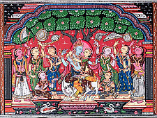 Chitra Katha . चित्र कथा | Pattachitra Traditional Krishna Lila Painting ~ Natural Colors