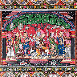 Chitra Katha . चित्र कथा | Pattachitra Traditional Krishna Lila Painting ~ Natural Colors