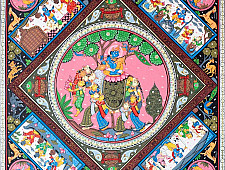 Chitra Katha . चित्र कथा | Pattachitra Traditional Painting ~ Krishna & Gopi