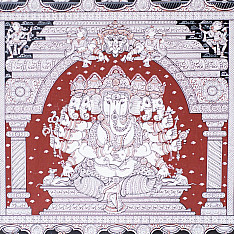 Chitra Katha . चित्र कथा | Pattachitra Traditional Painting ~ Panchmukhi Ganesha