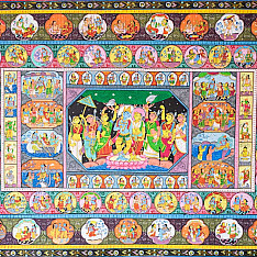 Chitra Katha . चित्र कथा | Pattachitra Traditional Painting ~ Krishna Leela