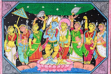 Chitra Katha . चित्र कथा | Pattachitra Traditional Painting ~ Krishna Leela
